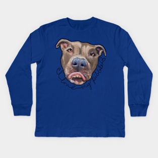 I Love My Pibble Kids Long Sleeve T-Shirt